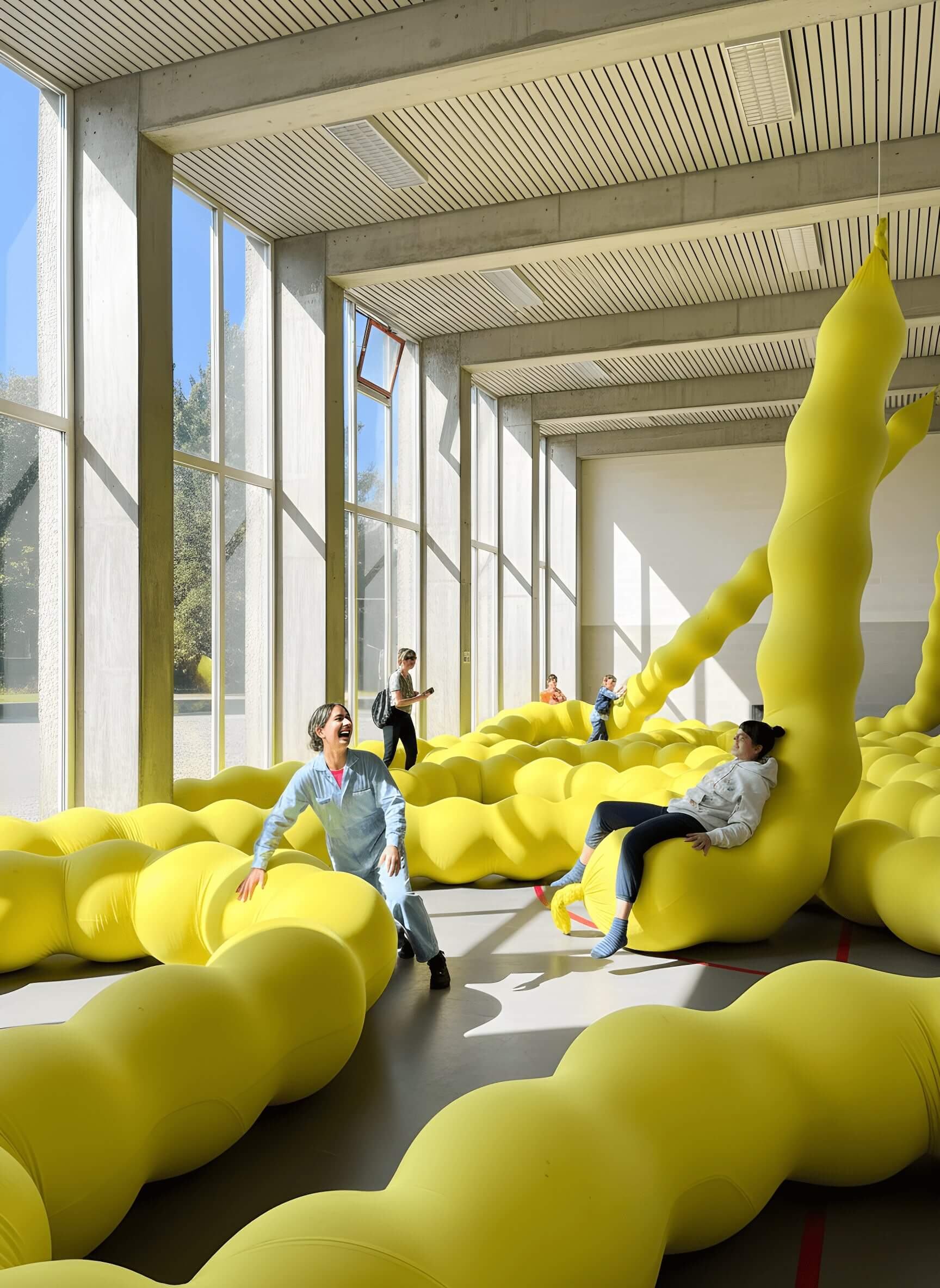 Exhibition space filled with LARVA