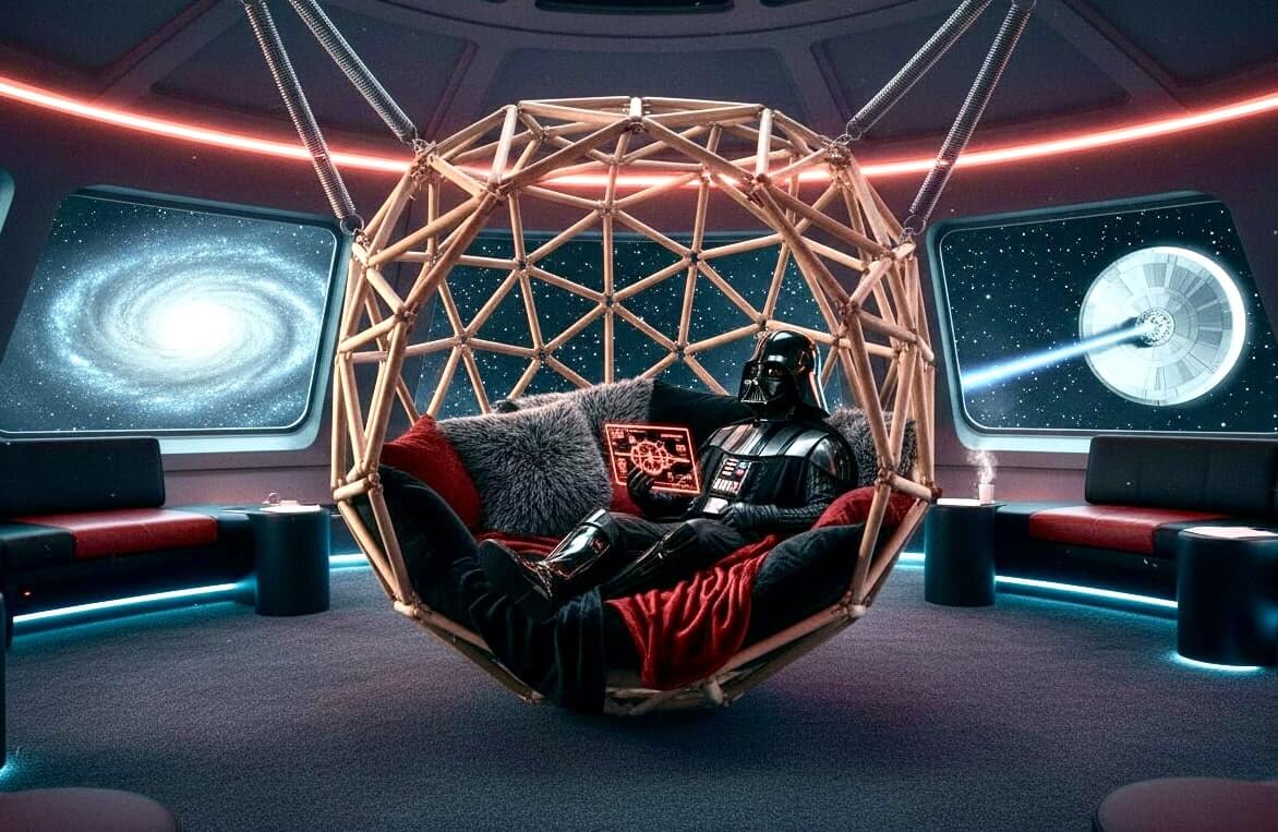 Darth Vader relaxing in a PUPA
